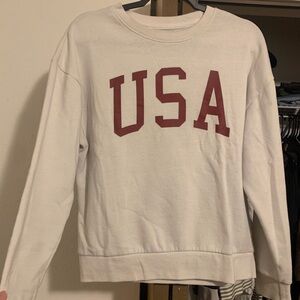White USA Sweatshirt